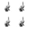 Service Caster 2 Inch Thermoplastic Wheel 1-3/8 Grip Ring Stem Caster Set with Brakes, 4PK SCC-GR05S210-TPRS-SLB-716138-4 - alternate 2